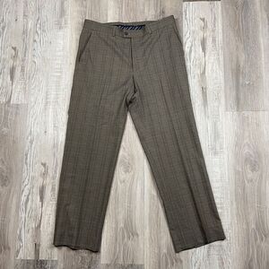 BRAX Feel Good Dress Pants Brown Eric Men's‎ 35x31 Micro Lane Straight Leg